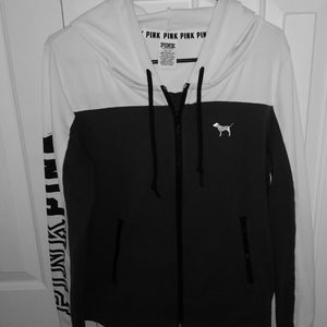 PINK VICTORIA'S SECRET FULL ZIP SWEATSHIRT